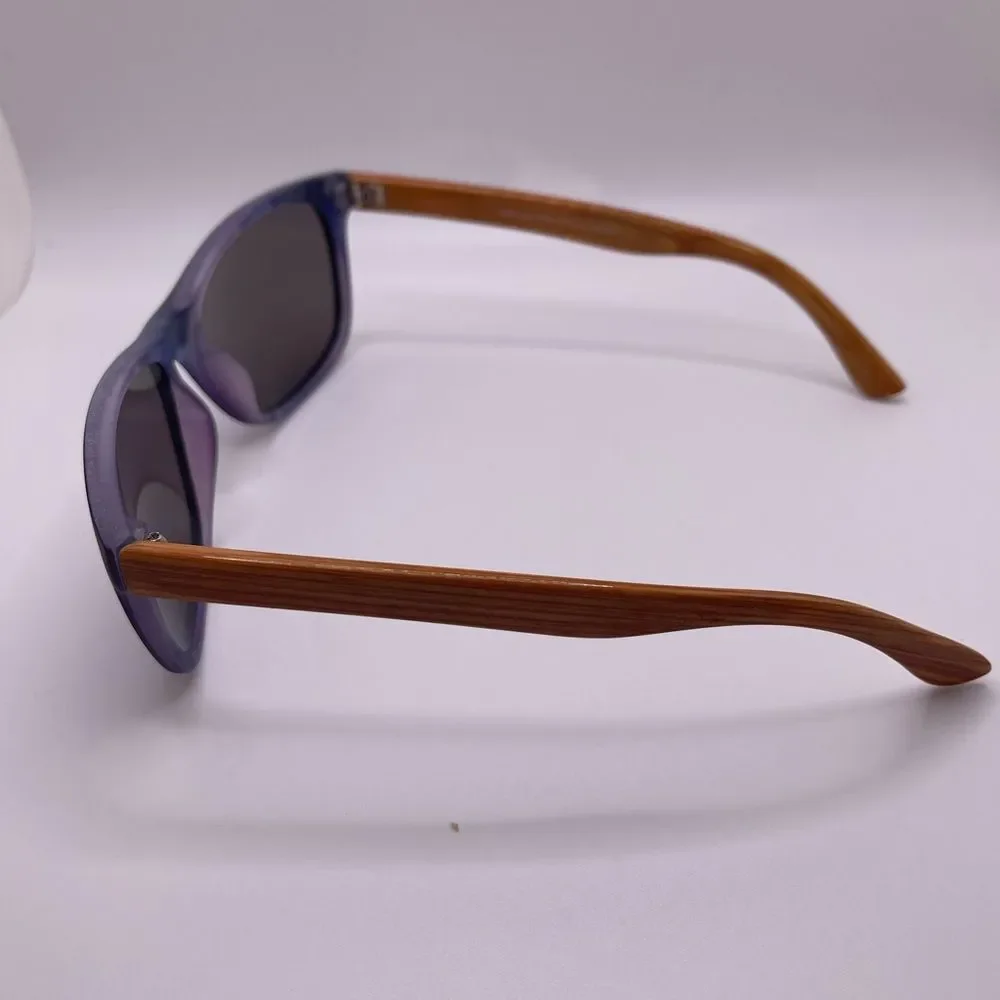 Disney Navy Blue Frames Faux Wood Arms Mirrored Lens